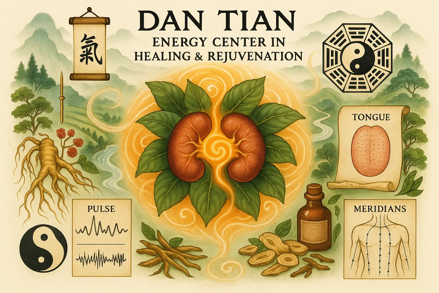 Dan Tian energy center, health, Chinese medicine, Qi regeneration